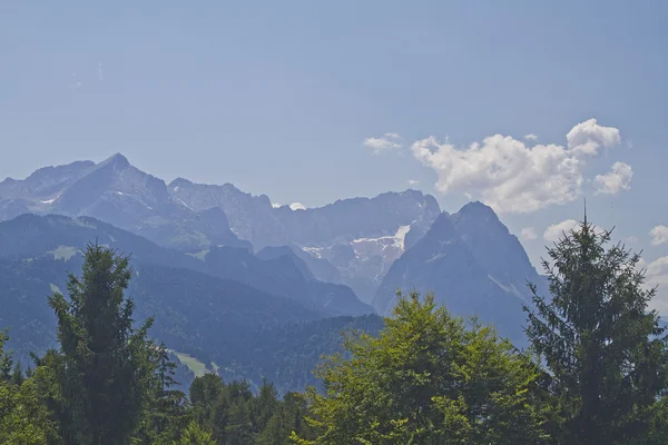 Wetterstein mountains and Zugspitze — Stock Photo, Image