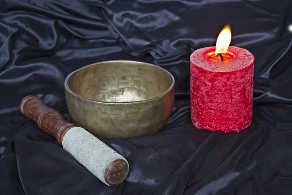 Sjungande skål används för Meditation — Stockfoto