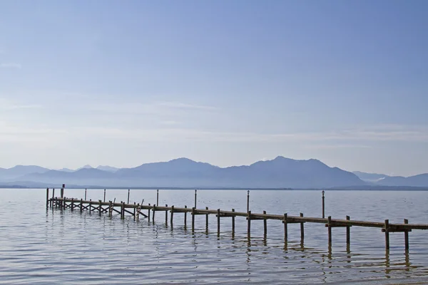 Landing stage in lake Chiemsee — Stock Photo, Image