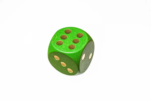 Cubo de madera verde — Foto de Stock