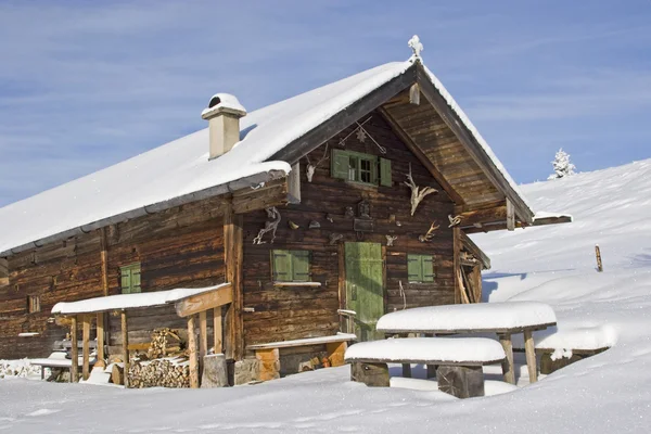 Wasensteiner Alm no inverno — Fotografia de Stock