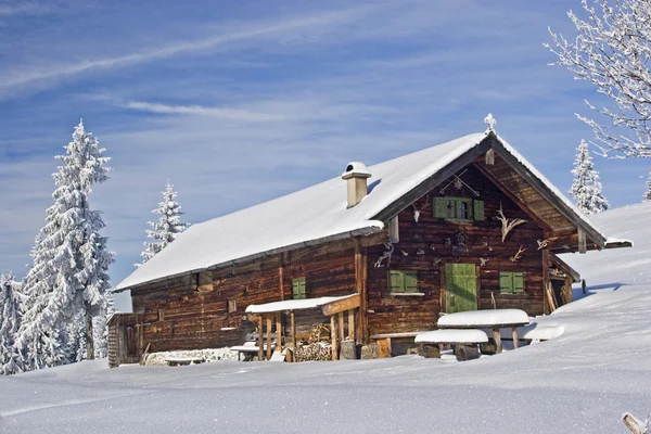 Wasensteiner Alm w zimie — Zdjęcie stockowe