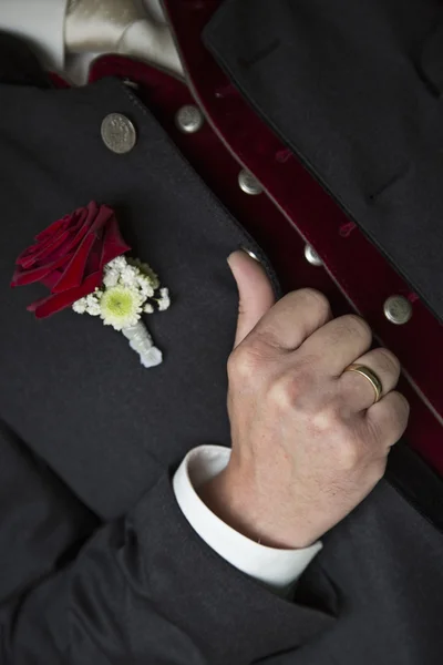 Wedding Button of the groom — Stock Photo, Image