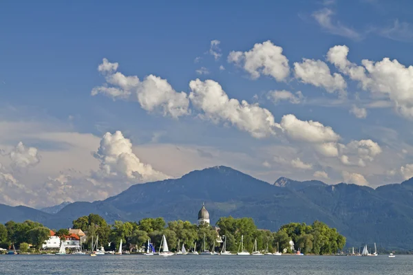 위 바바리아에 섬 Frauenchiemsee — 스톡 사진