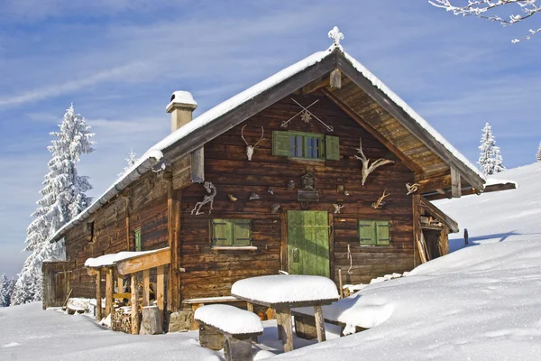 Wasensteiner Alm no inverno — Fotografia de Stock