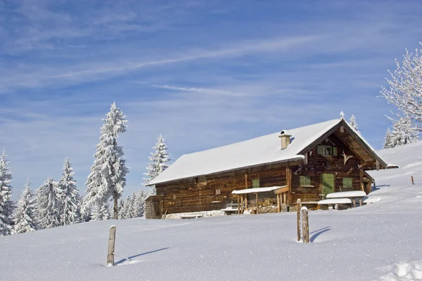 Wasensteiner Alm w zimie — Zdjęcie stockowe