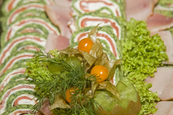 Detail of a festive buffet — Stock Photo, Image