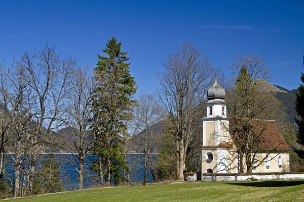 Capela no Walchensee — Fotografia de Stock