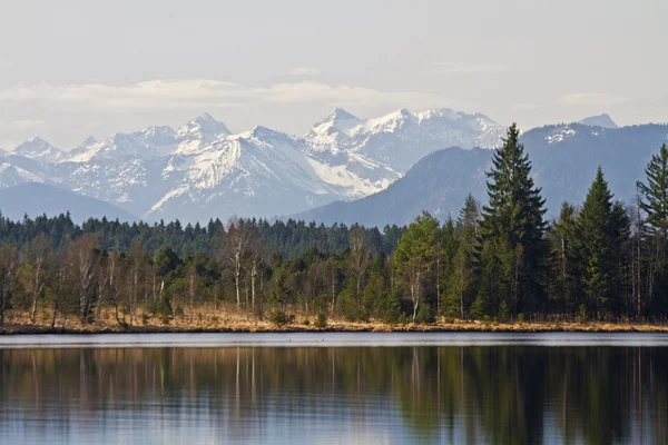 Sjön Kirchsee i Bayern — Stockfoto