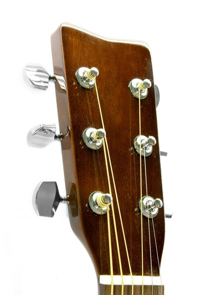 Closeup detail of the guitar