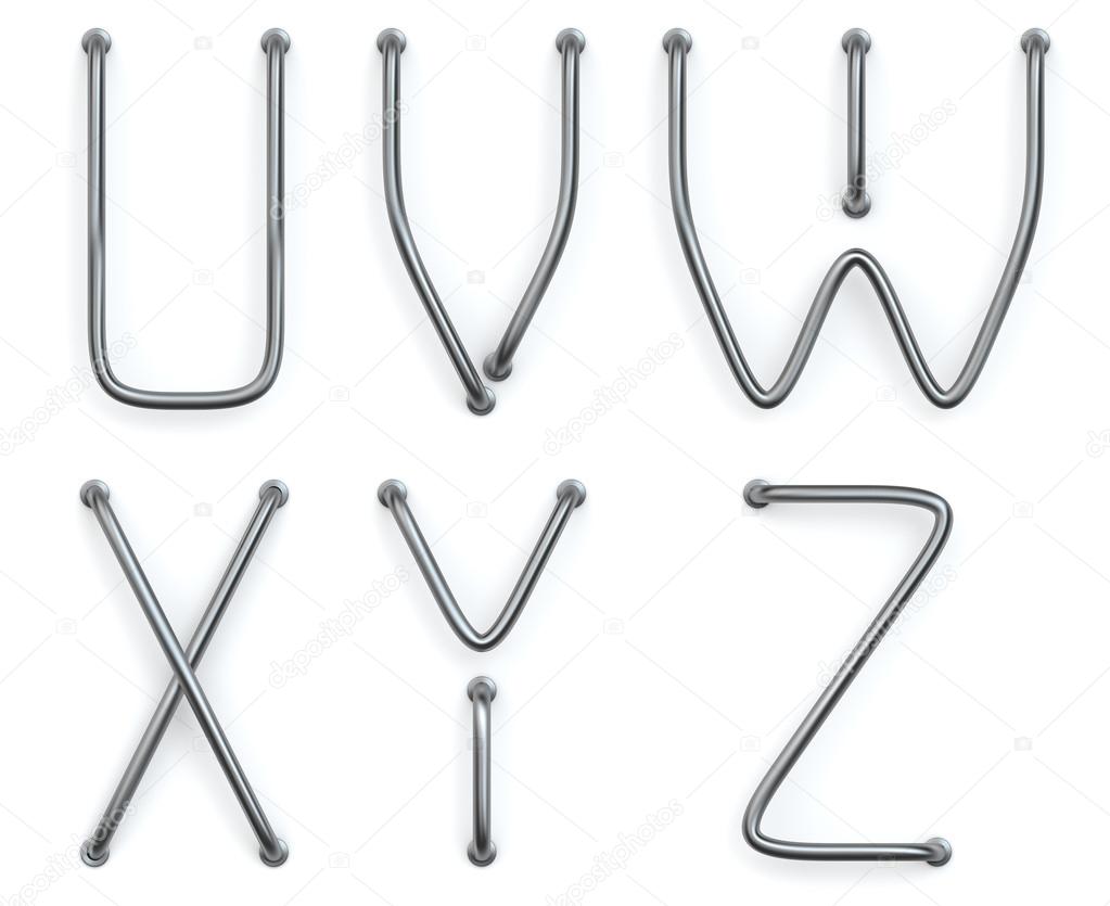 Letters U,V, W, X, Y, Z