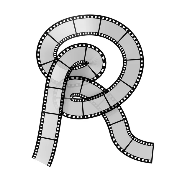 Película tira alfabeto letra — Foto de Stock