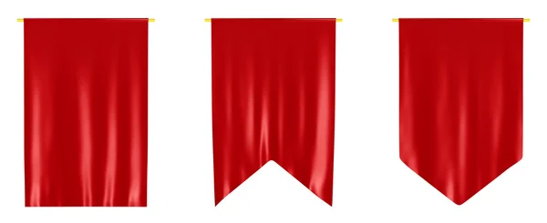 Červené vlajky — Stock fotografie