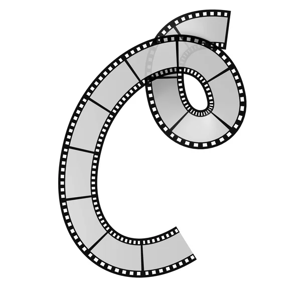 Film strip alphabet letter — Stock Photo, Image