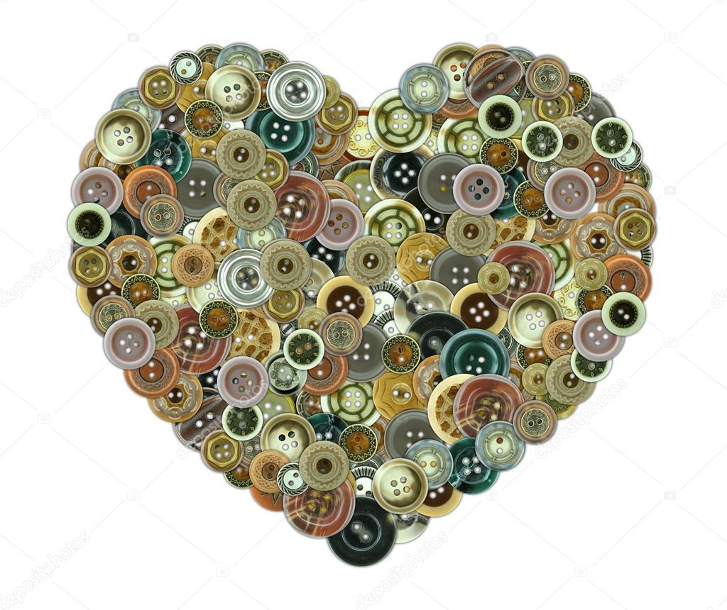 Buttons heart shape