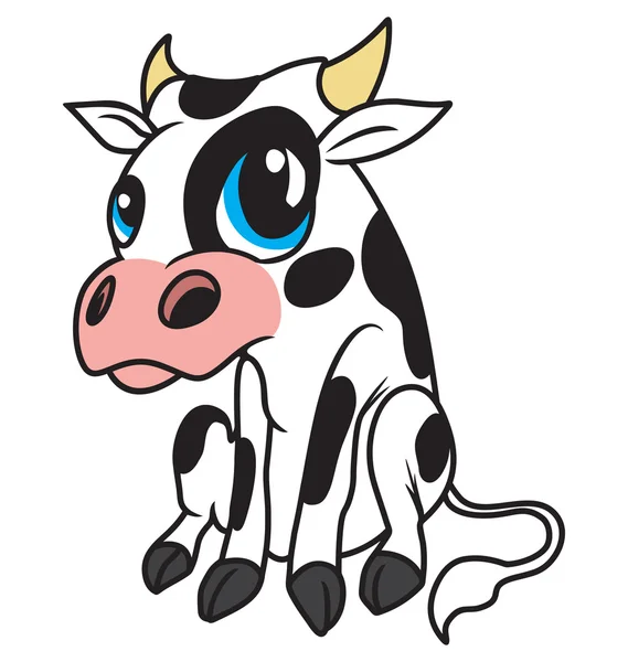 La mucca — Vettoriale Stock