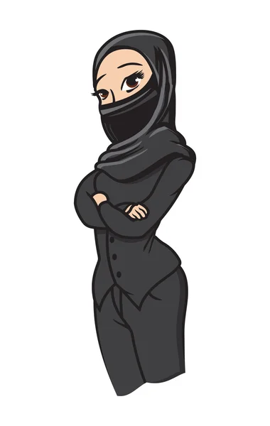 Vektor ilustrasi dari wanita muslim - Stok Vektor