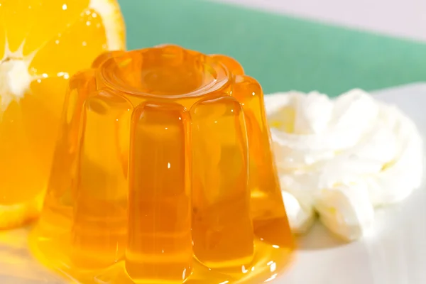 Orange gelatine dessert