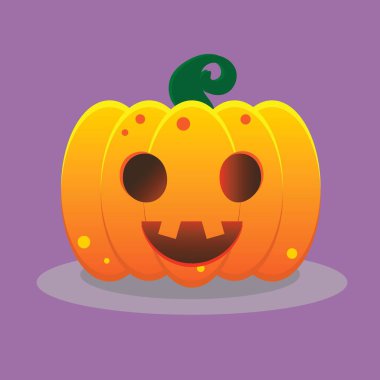 Gülümseyen tatlı Cadılar Bayramı kabağı 