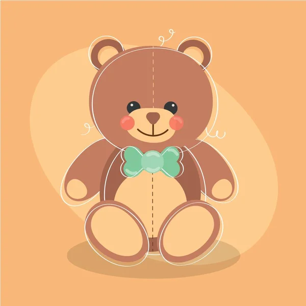 Brown teddy bear illustration