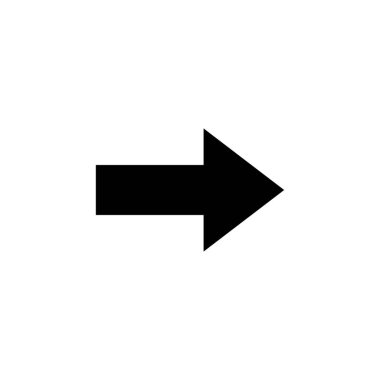 Ok simgesi vektörü. Ok sembolü. Web tasarımınız için ok işareti.