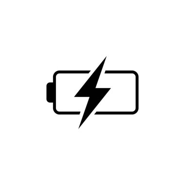 Batarya vektör simgesi. Şarj seviyesi. Pil şarj ediliyor