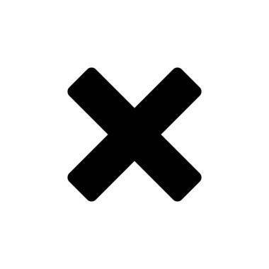 Vektör simgesini kapat. Simge vektörünü sil. çapraz işaret