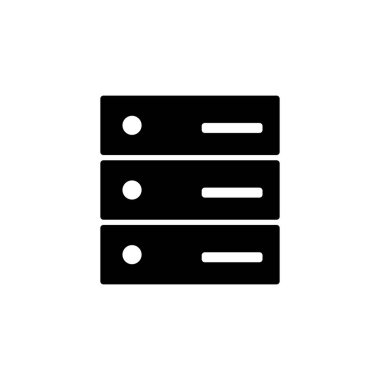 Veritabanı simge vektörü. veritabanı vektörü simgesi