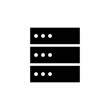 Veritabanı simge vektörü. veritabanı vektörü simgesi