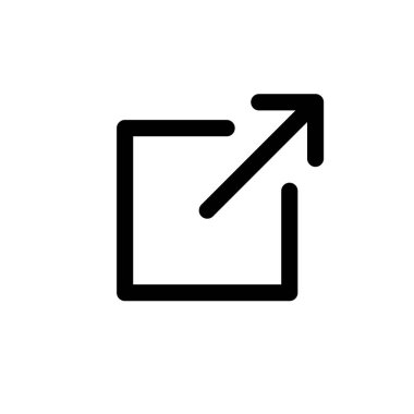 Dış bağlantı simgesi. bağlantı simgesi vektörü. hiper bağlantı sembolü