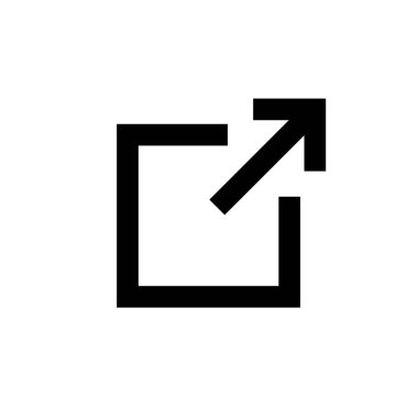 Dış bağlantı simgesi. bağlantı simgesi vektörü. hiper bağlantı sembolü