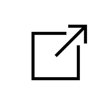 Dış bağlantı simgesi. bağlantı simgesi vektörü. hiper bağlantı sembolü