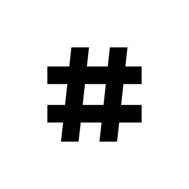 Etiket simgesi vektörü. hashtag sembolü