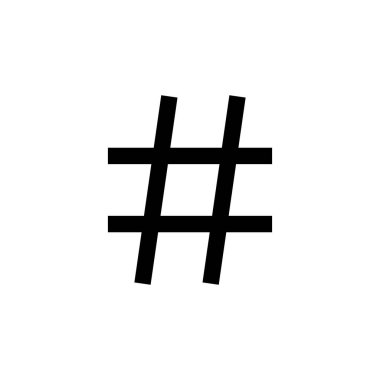 Etiket simgesi vektörü. hashtag sembolü