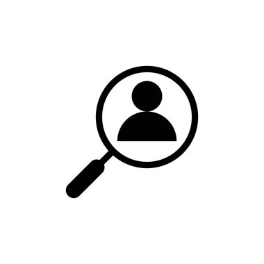 Simge vektörü işe alınıyor. Arama işi boşluk simgesi. İnsan kaynakları konsepti. İşe alım.