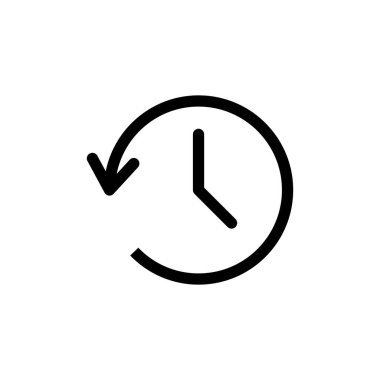 Tarih simgesi vektörü. son olay geçmişi