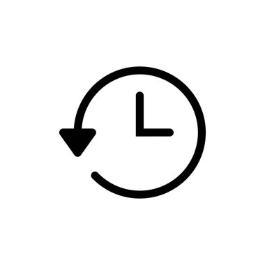 Tarih simgesi vektörü. son olay geçmişi