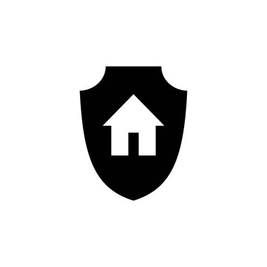 Ev sigortası ikonu vektörü. ev koruma simgesi