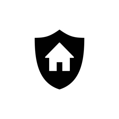Ev sigortası ikonu vektörü. ev koruma simgesi