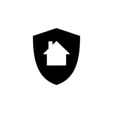 Ev sigortası ikonu vektörü. ev koruma simgesi