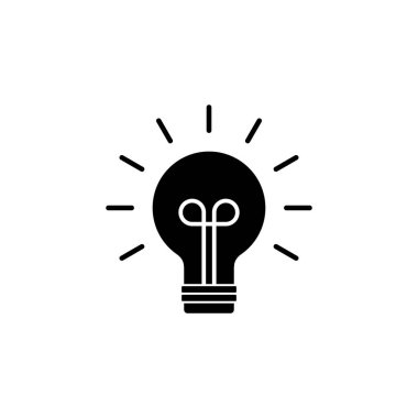 Lamba simgesi vektörü. Ampul simgesi vektörü. fikir sembolü
