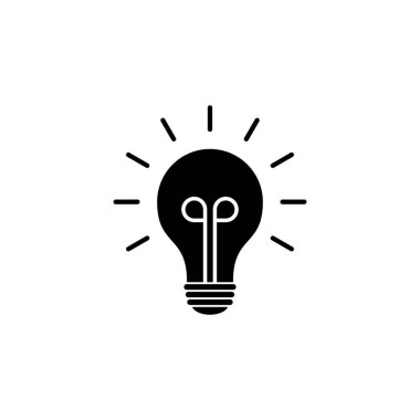 Lamba simgesi vektörü. Ampul simgesi vektörü. fikir sembolü