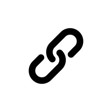 Bağlantı simgesi vektörü. Hiper bağlantı zinciri sembolü