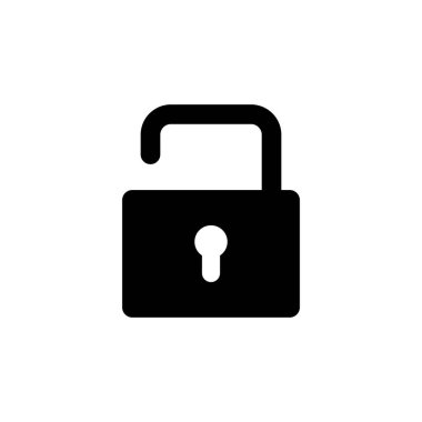 Simge vektörünü kilitle. Asma kilit ikon vektörü. Şifreleme simgesi. Güvenlik sembolü