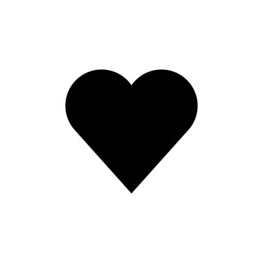 Aşk ikonu vektörü. Kalp ikonu vektörü. Simge vektörü gibi