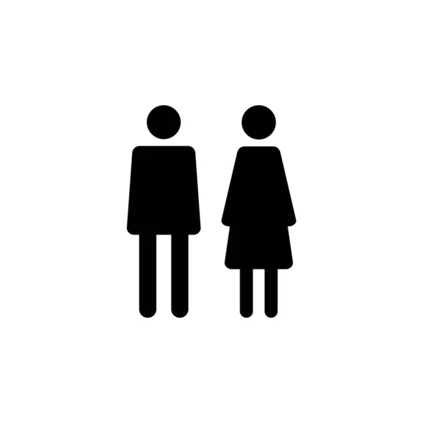 Man Woman Icon Vector Male Female Symbo — Stock Vector