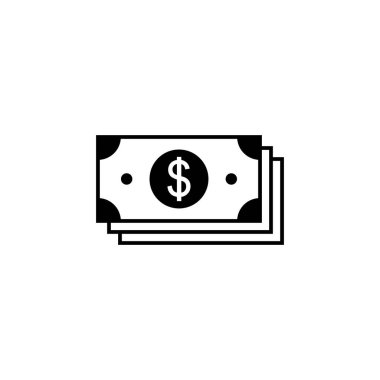 Para ikonu vektörü. Para vektörü simgesi