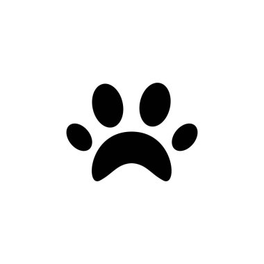 Pençe simgesi vektörü. Pençe izi ikon vektörü. köpek ya da kedi pençesi