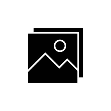 Resim simgesi vektörü. fotoğraf galerisi simgesi