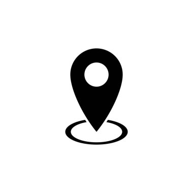 Pin simgesi vektörü. Konum simgesi vektörü. hedef simgesi. harita iğnesi